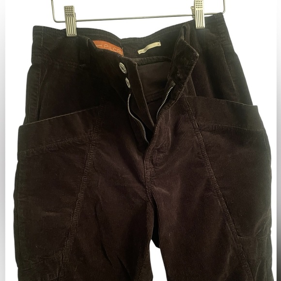 Anthropologie PILCRO Women’s size 30 Corduroy Cargo Pants Black dark whimsigoth - Picture 2 of 7